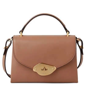 Mulberry Small Lana Top Handle Sable High Gloss Leather
